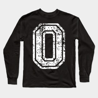 Number 0 Baseball Football Soccer Birthday Gift Long Sleeve T-Shirt